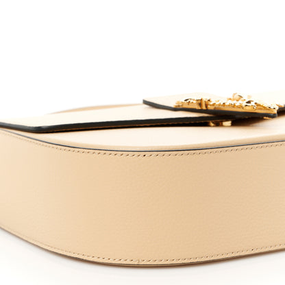 Versace Grained Calfskin Virtus Crossbody Bag Beige 11 of 12