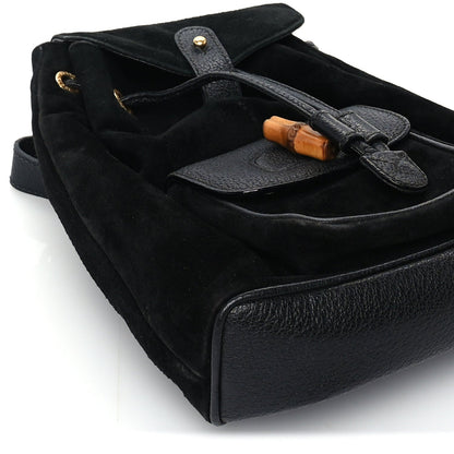 Gucci Calfskin Suede Bamboo Mini Backpack  Black 8 of 8