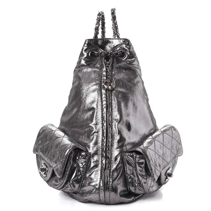 Chanel Iridescent Calfskin Backpack Is Back Silver 1 of 14