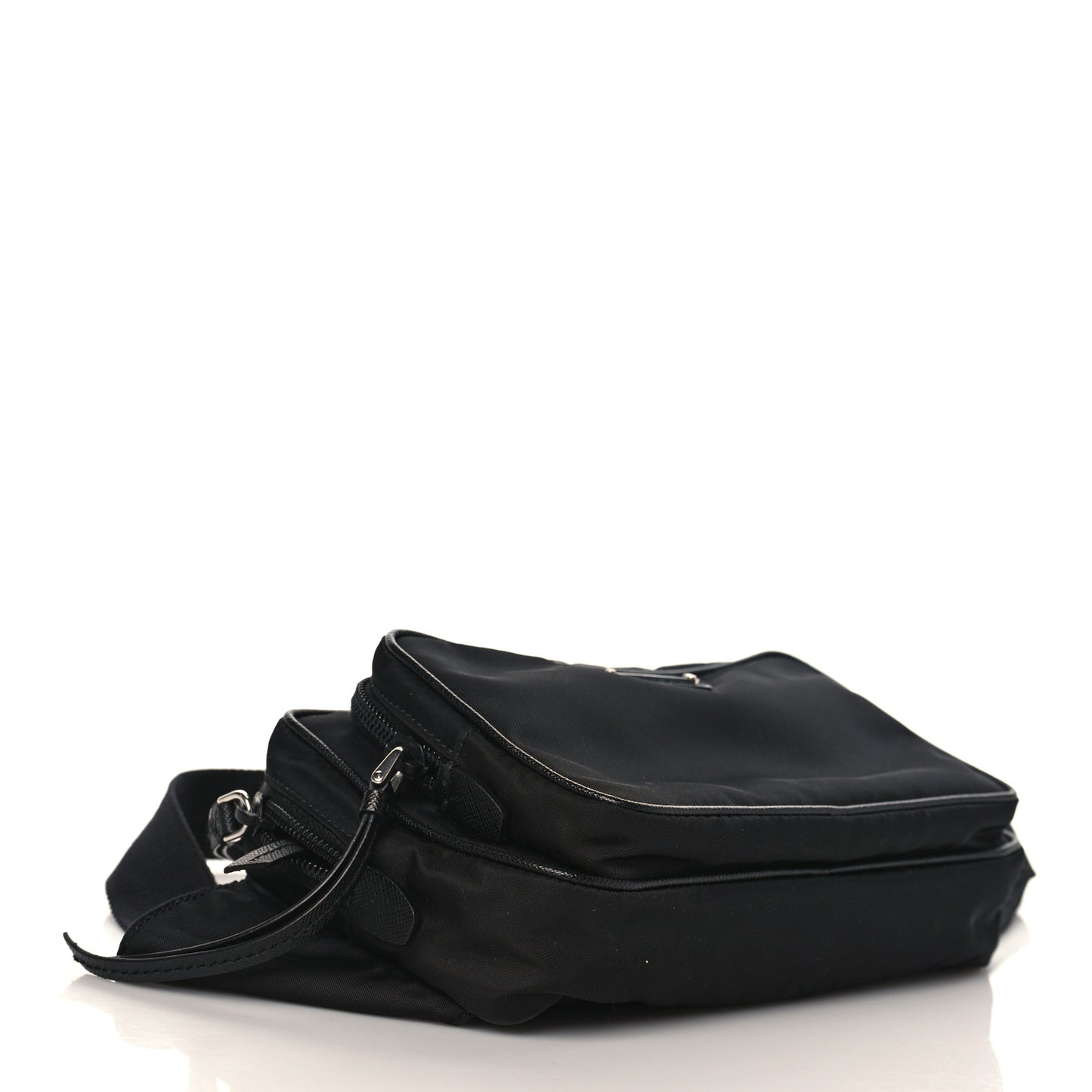 Re-Nylon Saffiano Belt Bag L Black
