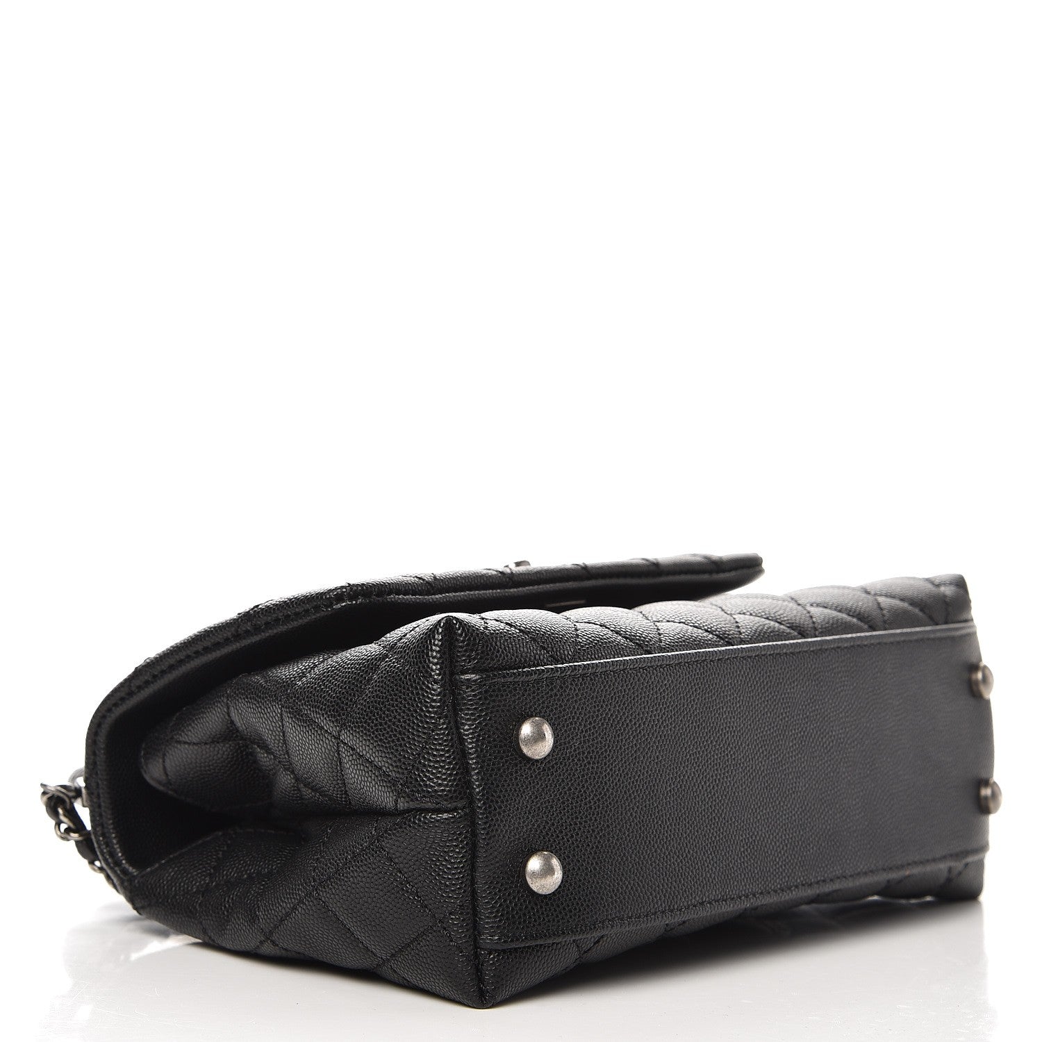 Chanel Caviar Lizard Quilted Mini Coco Handle Flap Black 4 of 7