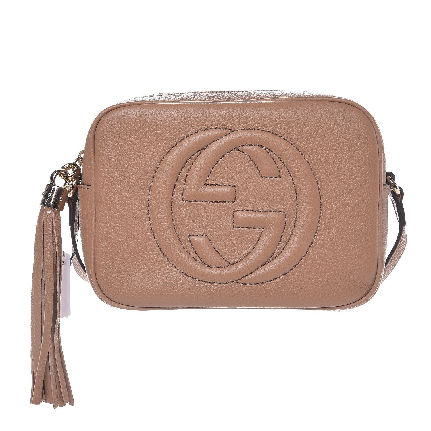 Gucci Pebbled Calfskin Small Soho Disco Bag Camelia 1 of 7