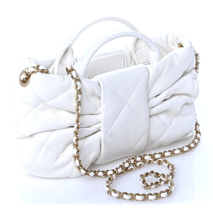 Chanel Lambskin Quilted Mini Bow Bag  White 2 of 9