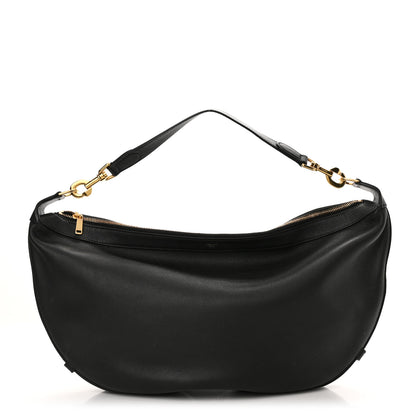 Celine Supple Calfskin Medium Strap Leandre Shoulder Bag Black 1 of 9