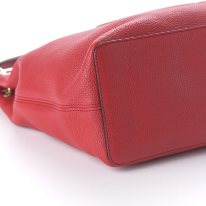 Gucci Pebbled Calfskin Large Soho Hobo Tabasco Red 6 of 10
