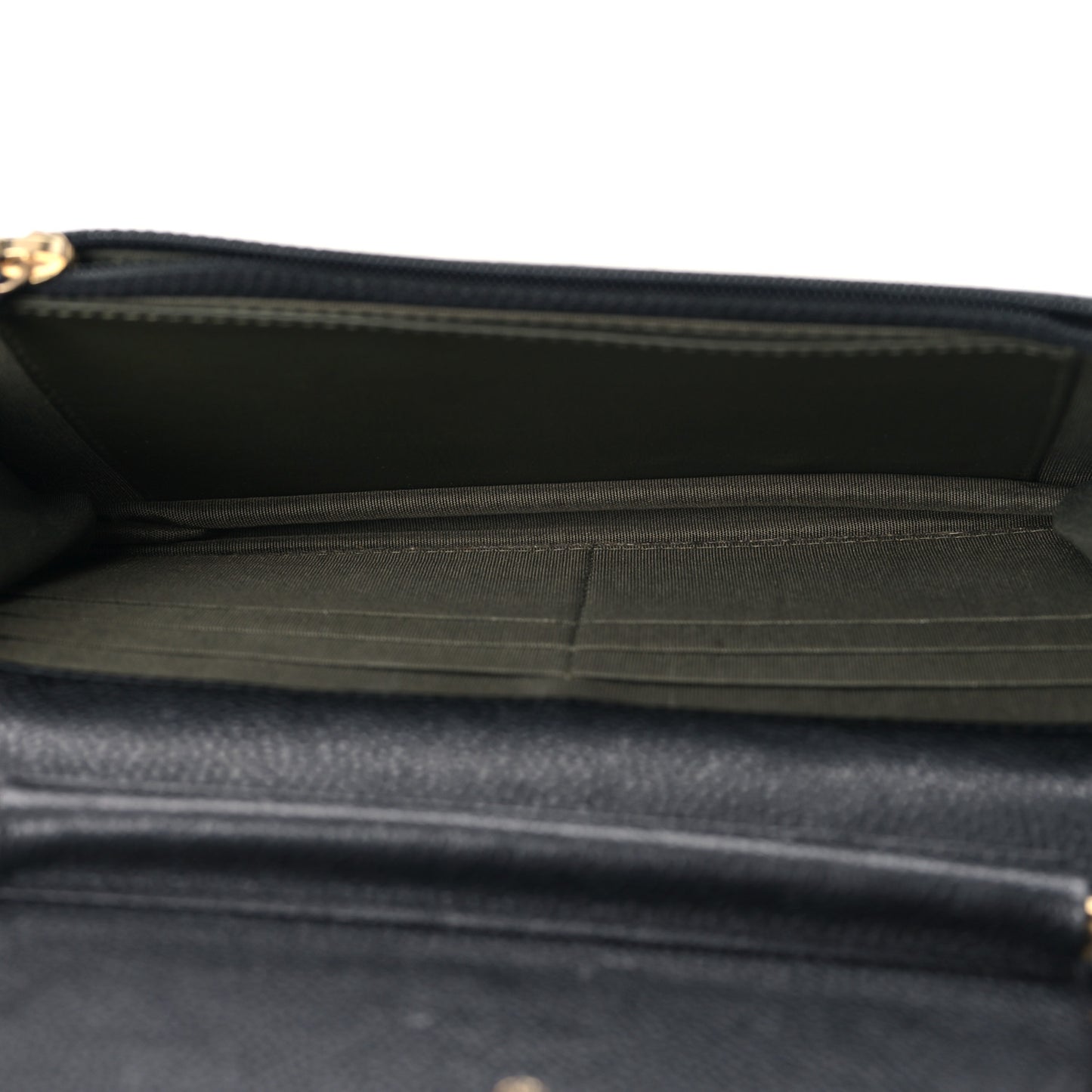 Caviar Quilted Boy Wallet On Chain WOC Black