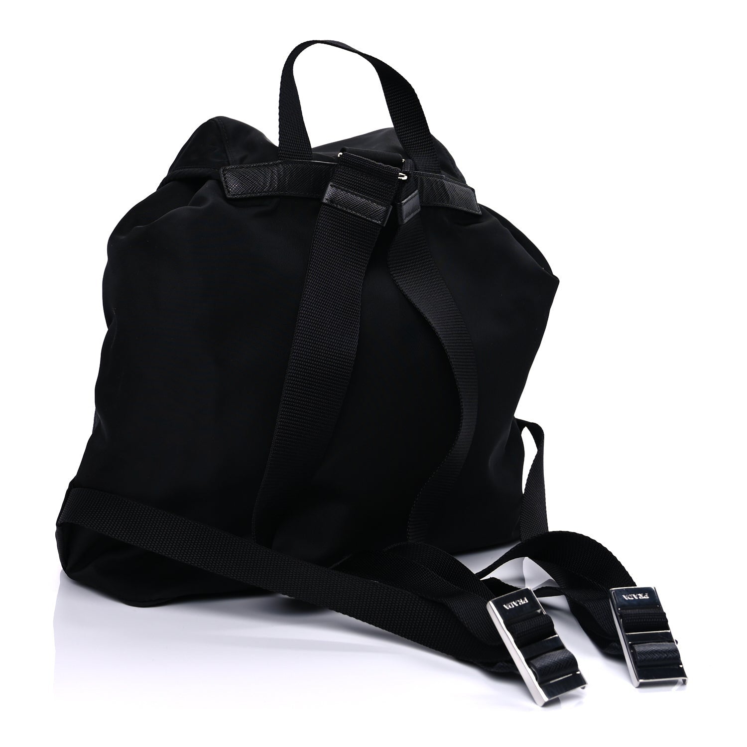 Prada Tessuto Nylon Saffiano Vela Backpack  Black 3 of 8