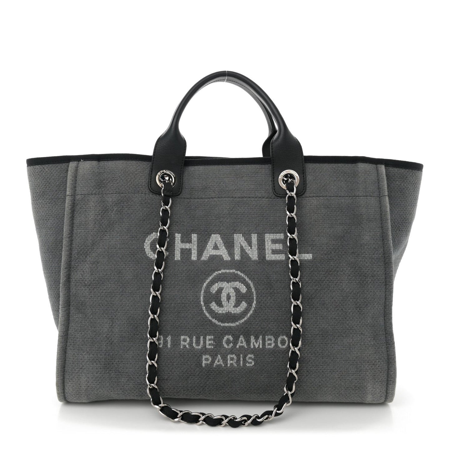Canvas Large Deauville Tote Grey