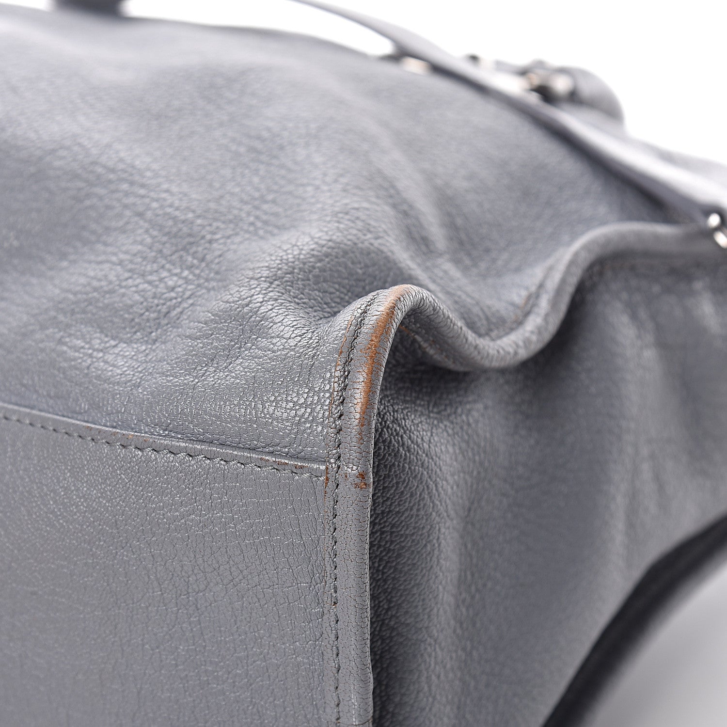 Balenciaga Chevre Silver Metallic Edge Hardware City Bleu Acier 20 of 27