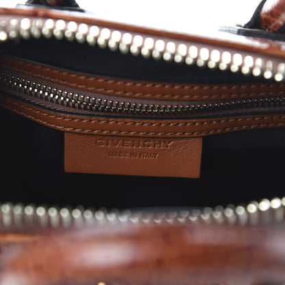 Givenchy Calfskin Crocodile Embossed Mini Antigona Cognac 8 of 10