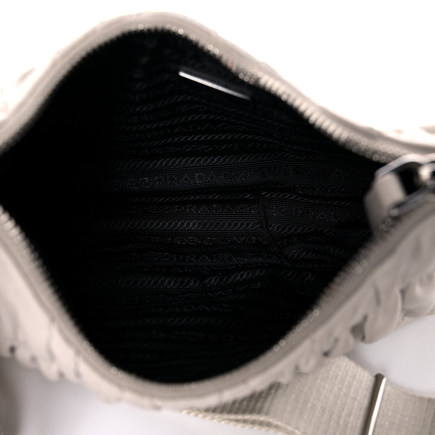 Prada Nappa Gaufre Re-Edition 2005 Shoulder Bag Talco 5 of 8