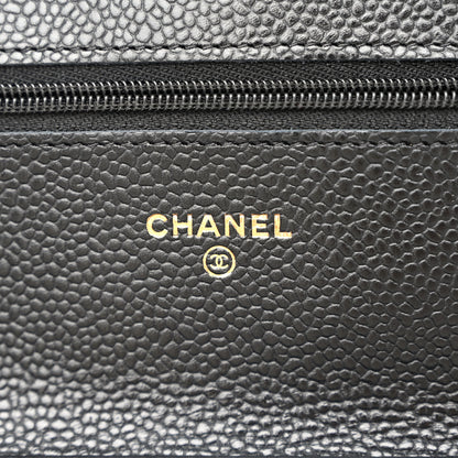 Chanel Caviar Quilted Wallet on Chain WOC Black 6 of 12