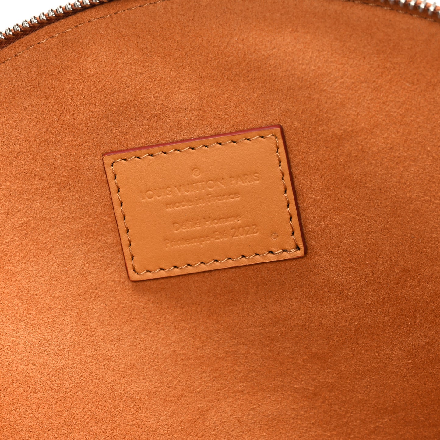 Calfskin Monogram Fortune Cookie Pouch Red