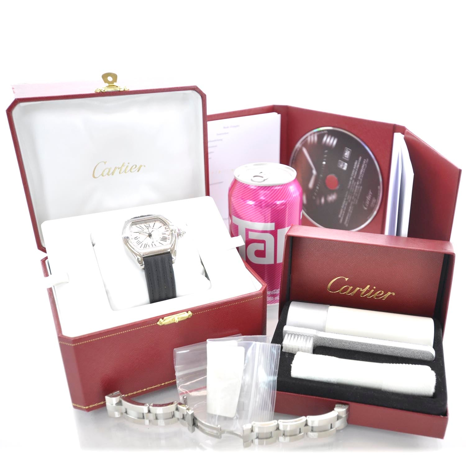 Cartier Stainless Steel Nylon 42mm Roadster GMT Automatic Watch 3 of 7