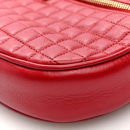 Celine Calfskin Quilted Small C Charm Bag Red 9 of 9