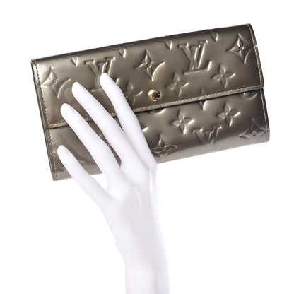 Louis Vuitton Vernis Sarah Wallet Gris Art Deco 2 of 15