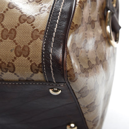 Gucci Crystal Monogram Large Duchessa Boston Dark Brown 11 of 13