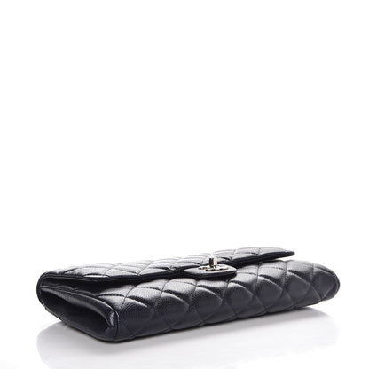Chanel Caviar Quilted Clutch With Chain Flap Blue 4 of 7