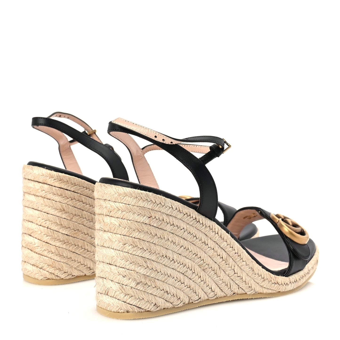 Galassia Aitana Espadrille 10/95mm Wedge Sandals 40.5 Black