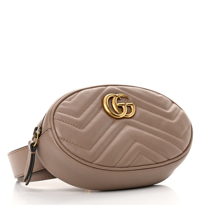 Gucci Calfskin Matelasse GG Marmont Belt Bag 85 34 Porcelain Rose 4 of 7