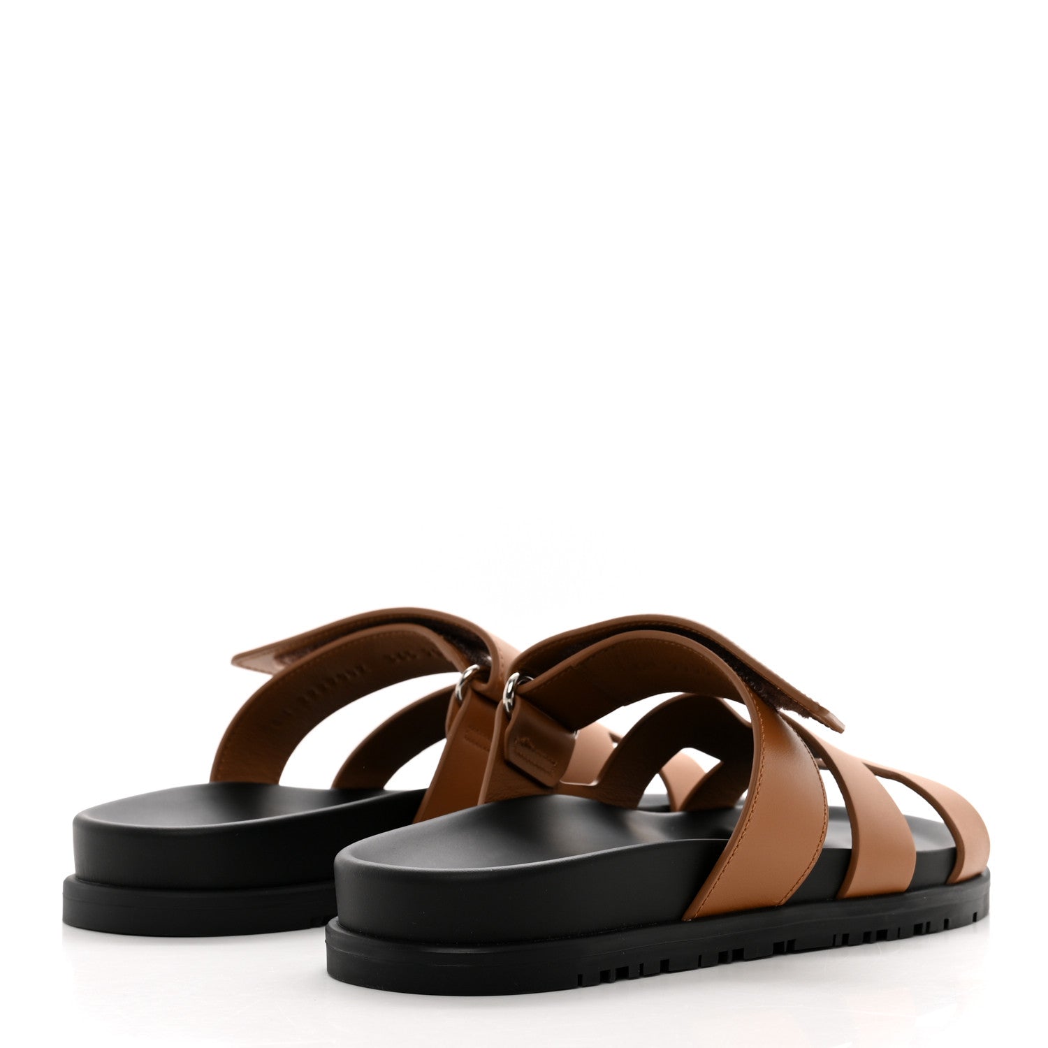 Hermes Calfskin Womens Chypre Sandals 36.5 Naturel 4 of 9