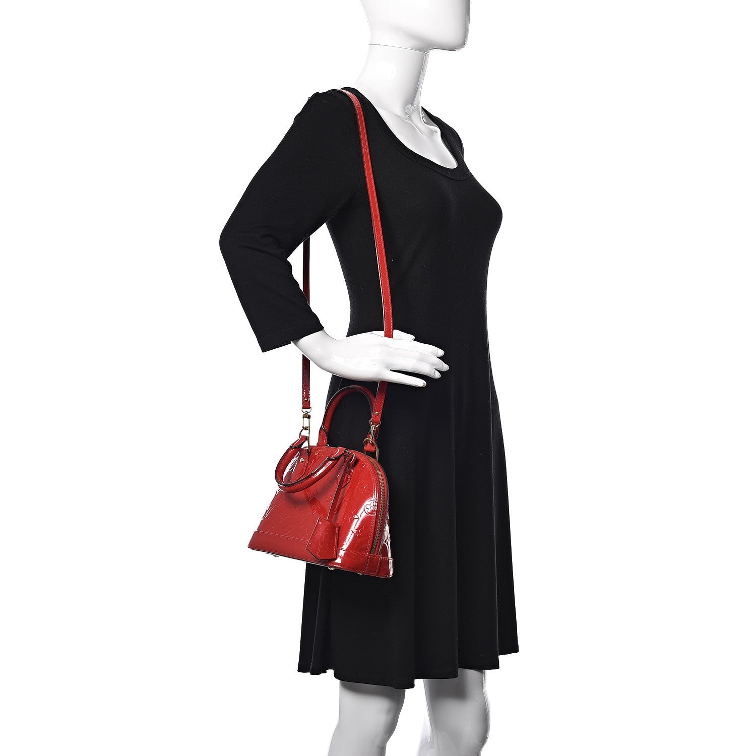 Louis Vuitton Vernis Alma BB Cherry 2 of 9