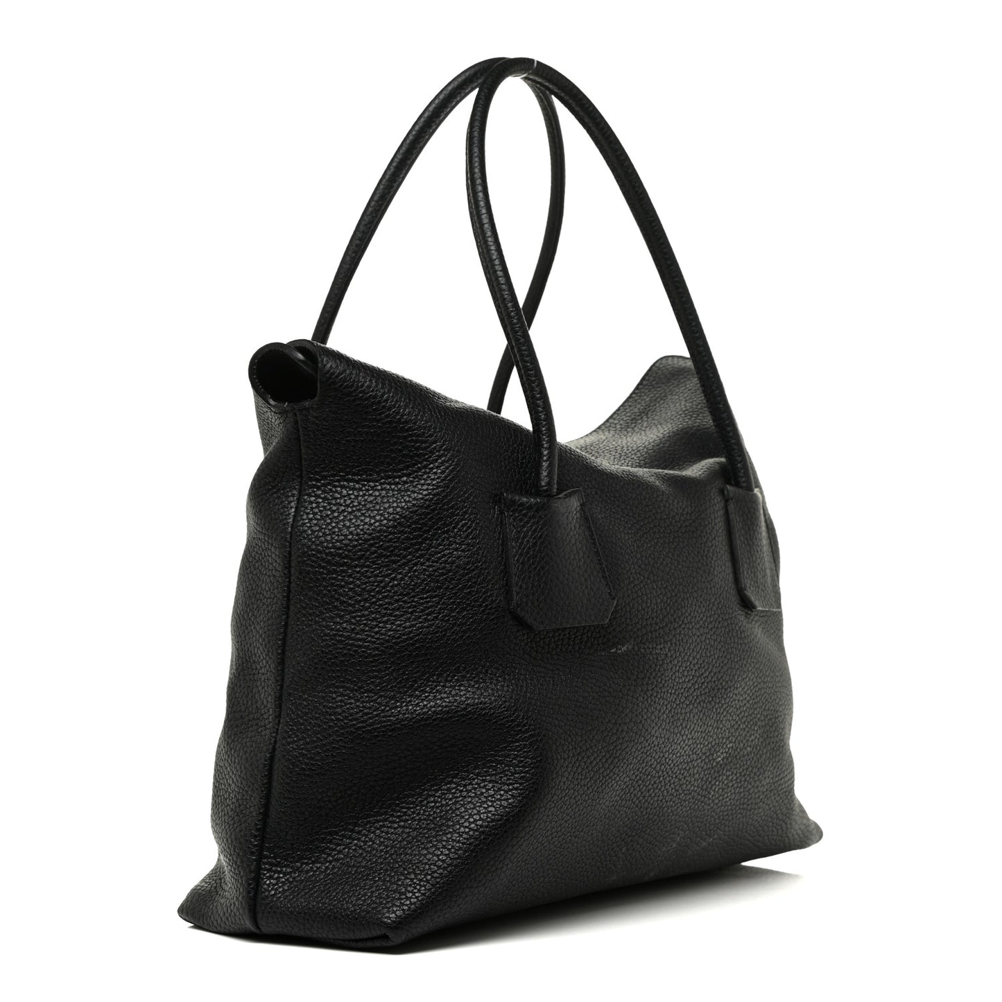 London Grainy Calfskin Medium Baynard Tote Black