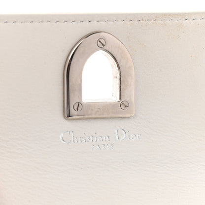 Christian Dior Metallic Goatskin Diorever Tri-Fold Wallet Silver 6 of 9