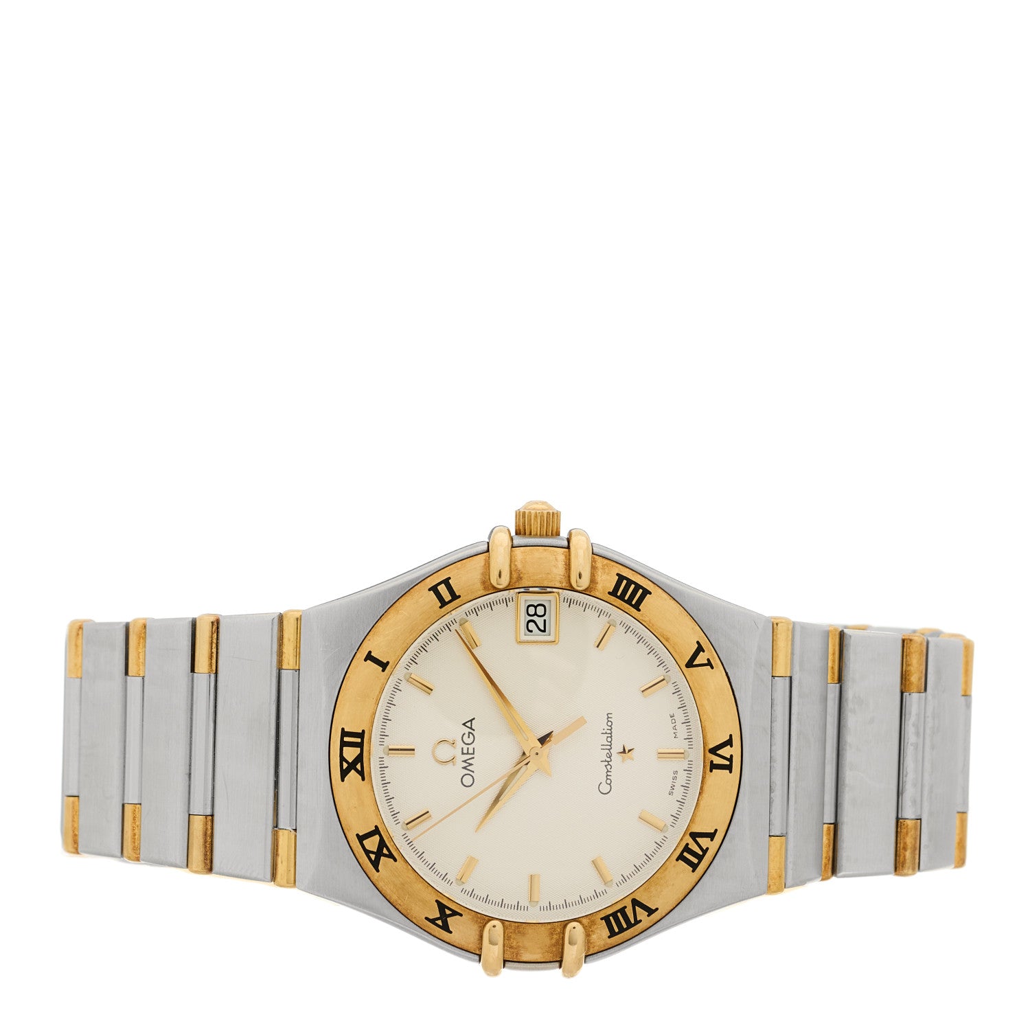 Omega Stainless Steel 18K Yellow Gold 33mm Constellation Quartz Watch White 1312.30 2 of 4