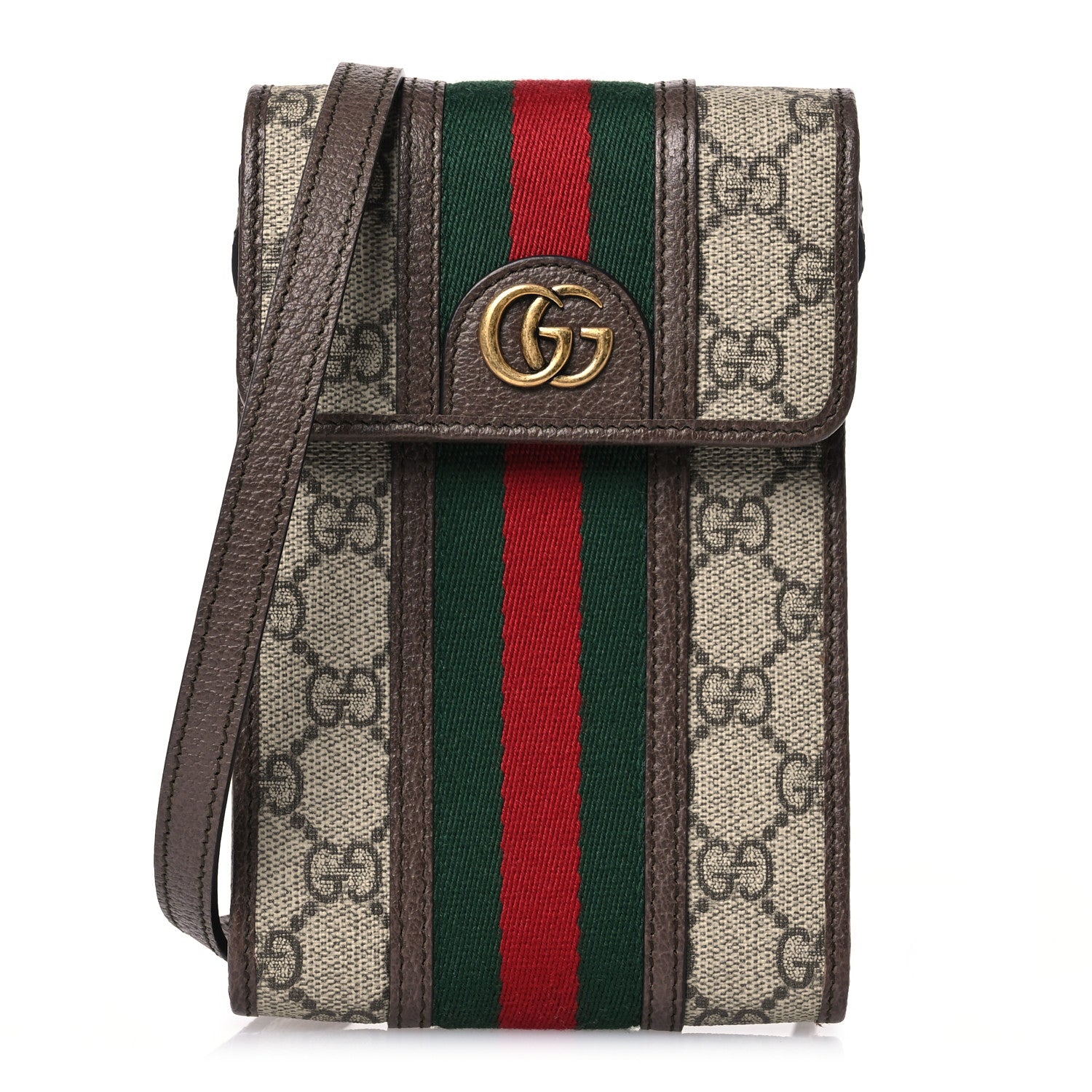 Gucci GG Supreme Monogram Web Mini Ophidia Crossbody Bag Beige New Acero 1 of 14