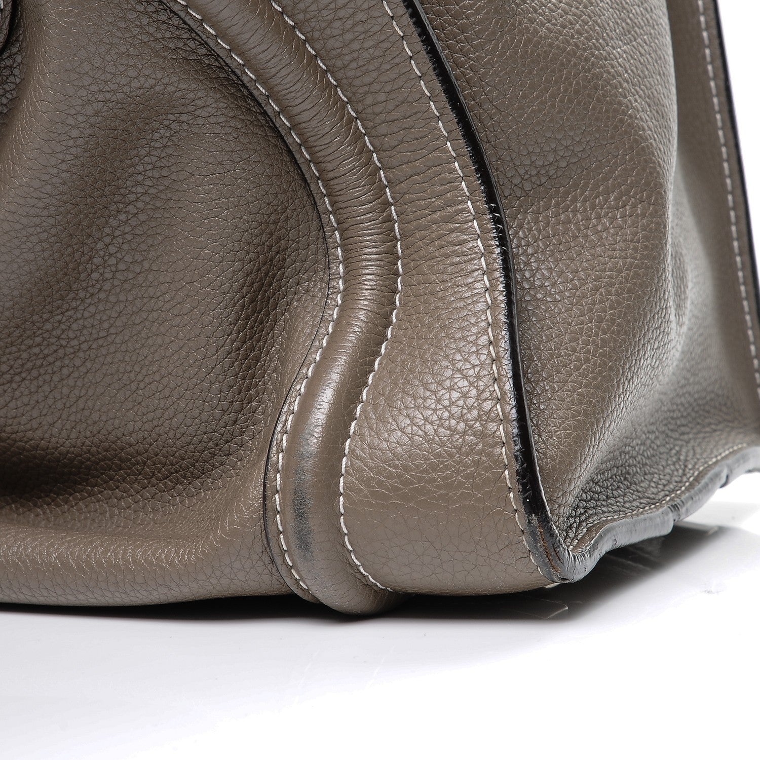 Celine Drummed Calfskin Mini Luggage Souris 10 of 11