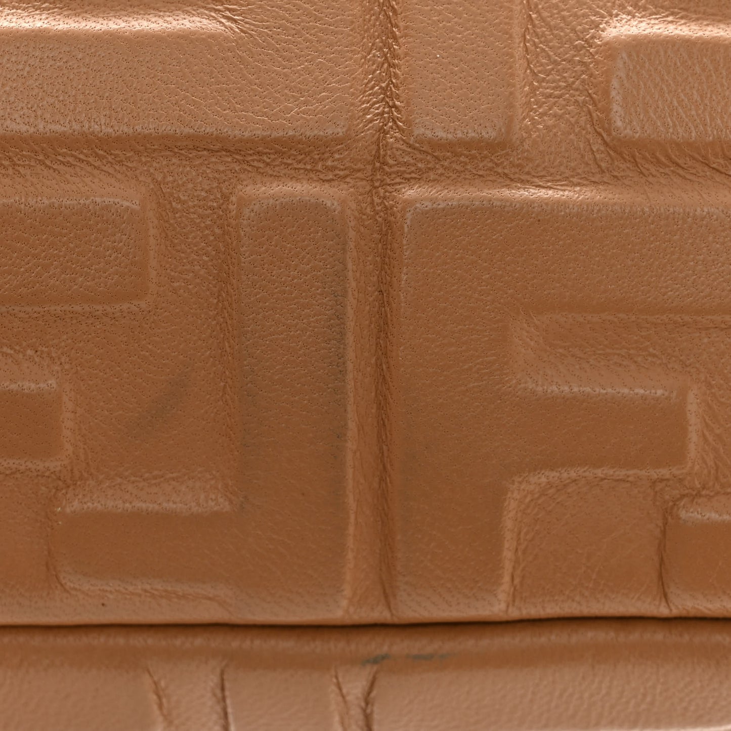 Nappa FF 1974 Embossed Baguette Miele Scuro