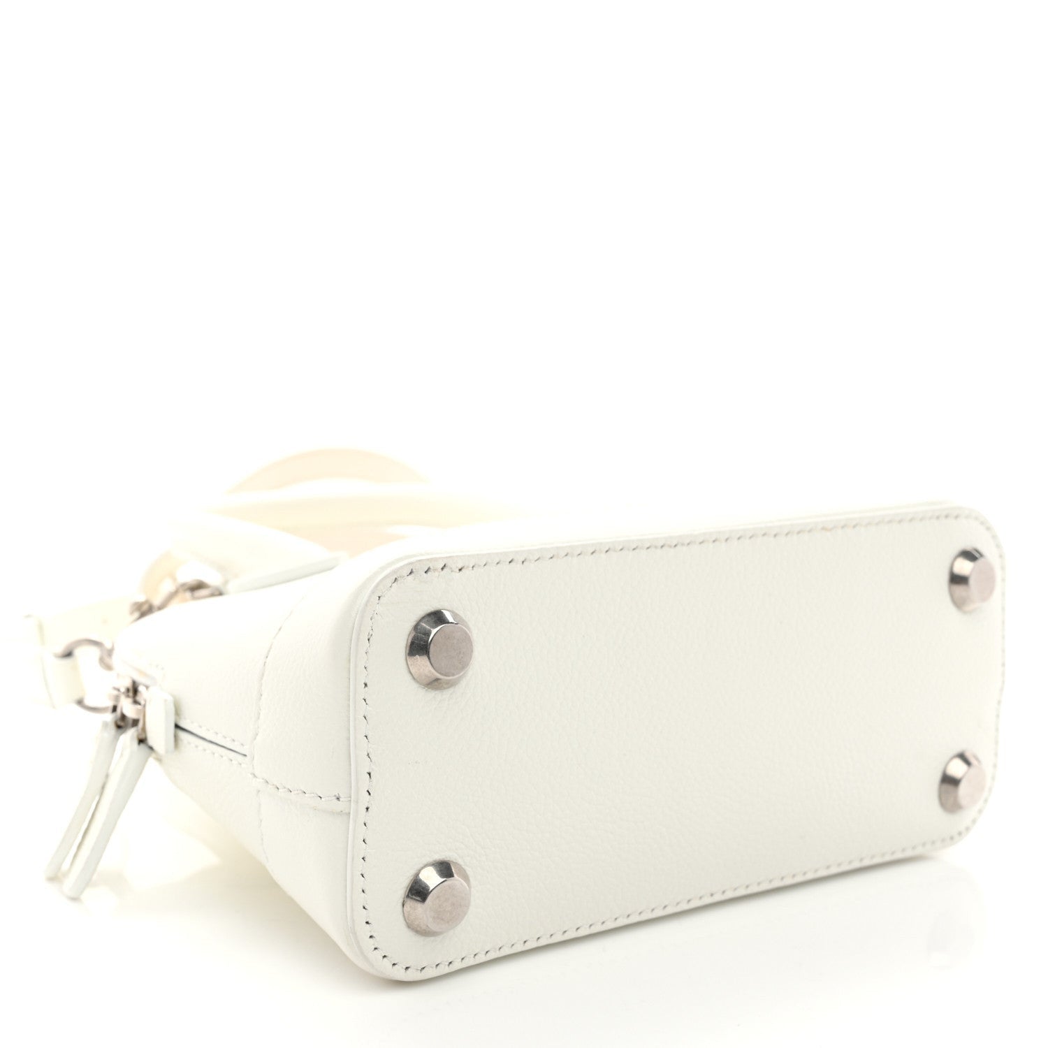 Balenciaga Grained Calfskin XXS Ville Top Handle Bag White Black 4 of 7