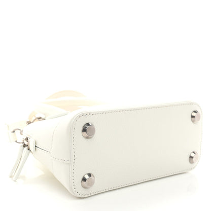 Balenciaga Grained Calfskin XXS Ville Top Handle Bag White Black 4 of 7