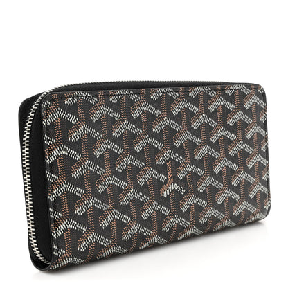 Goyard Goyardine Matignon Zip Around GM Wallet Black 3 of 6