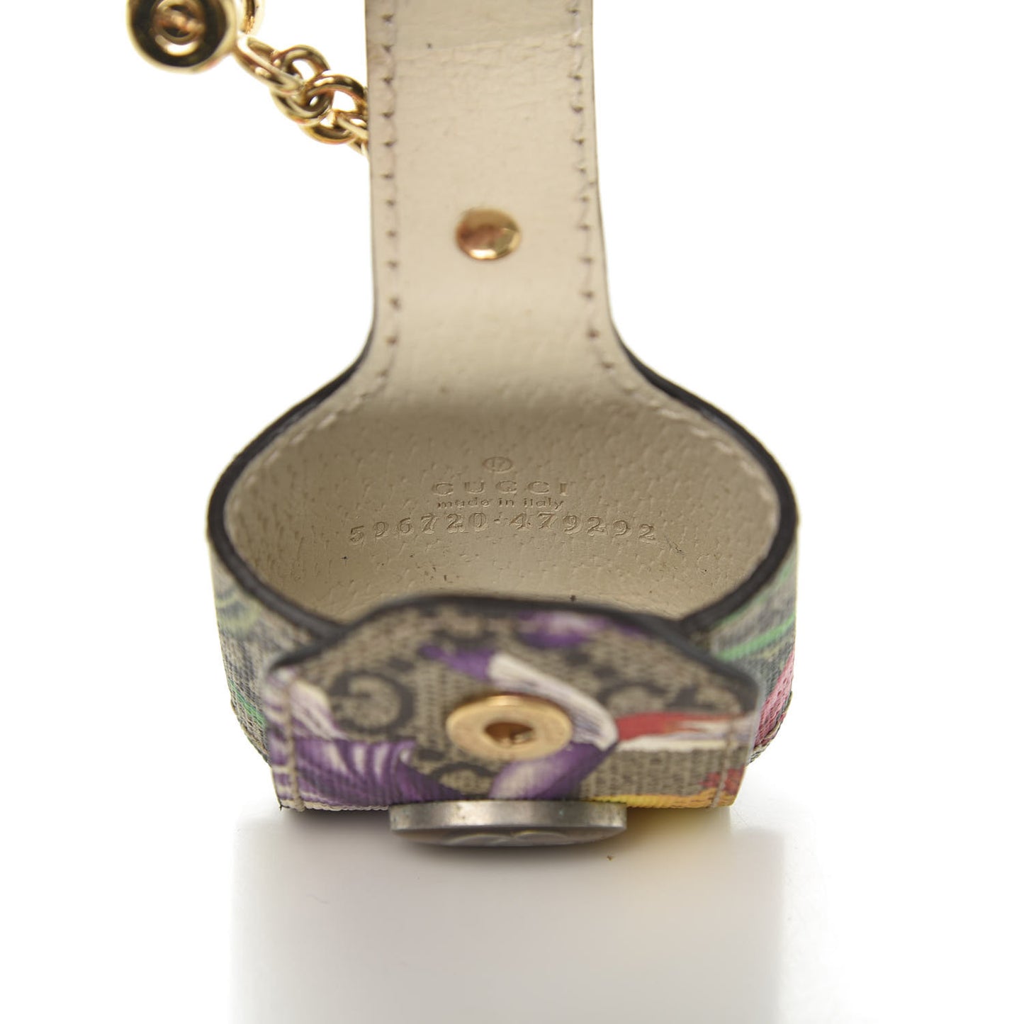 GG Supreme Monogram Flora Ophidia Airpod Case Beige