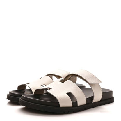 Hermes Epsom Mens Chypre Sandals 42.5 Beige Glaise 3 of 9