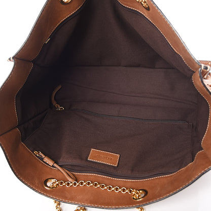 Loewe Nappa Chain Logo Shopper Tote Tan 5 of 10