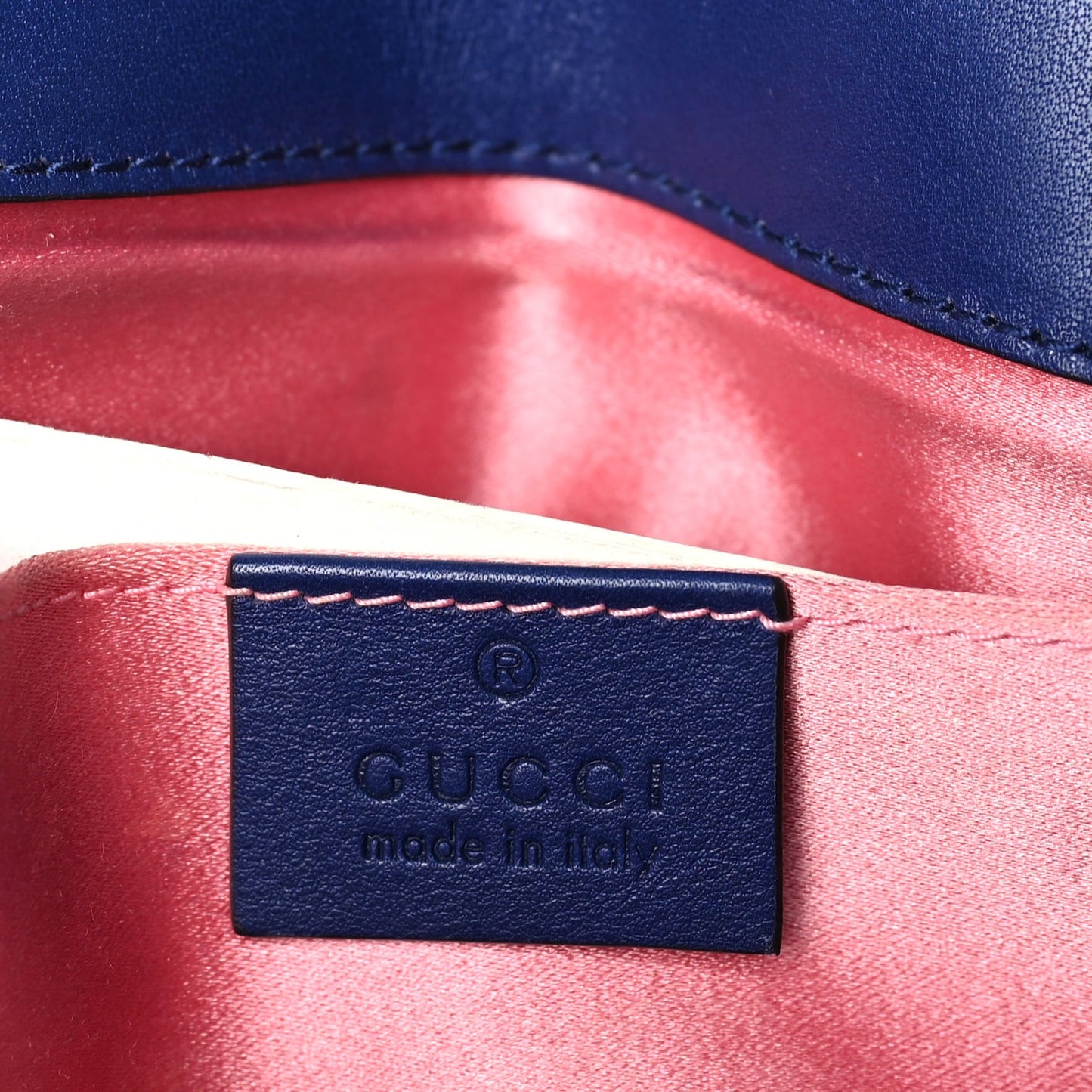 Velvet Matelasse Mini GG Marmont Shoulder Bag  Cobalt Blue