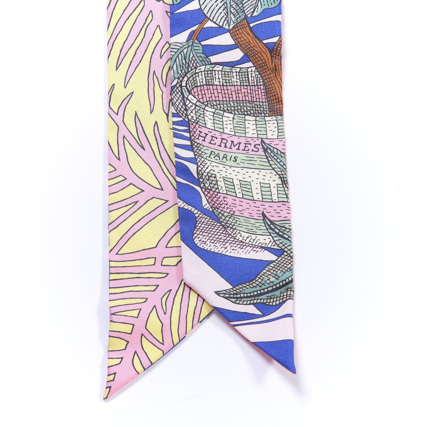 Silk La Danse Des Amazones Twilly Bleu Roy Vert Jaune