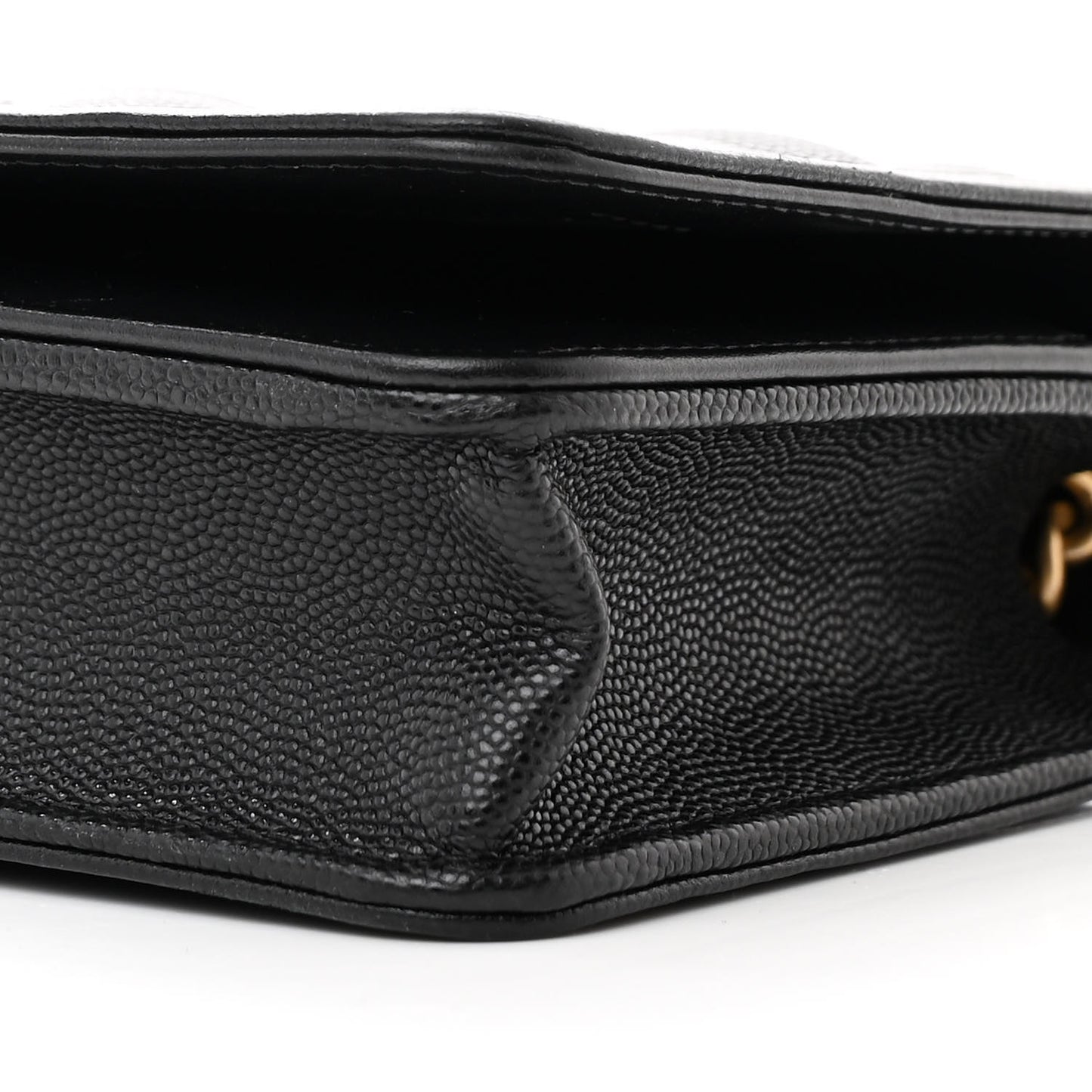 Caviar Quilted Boy Wallet On Chain WOC Black