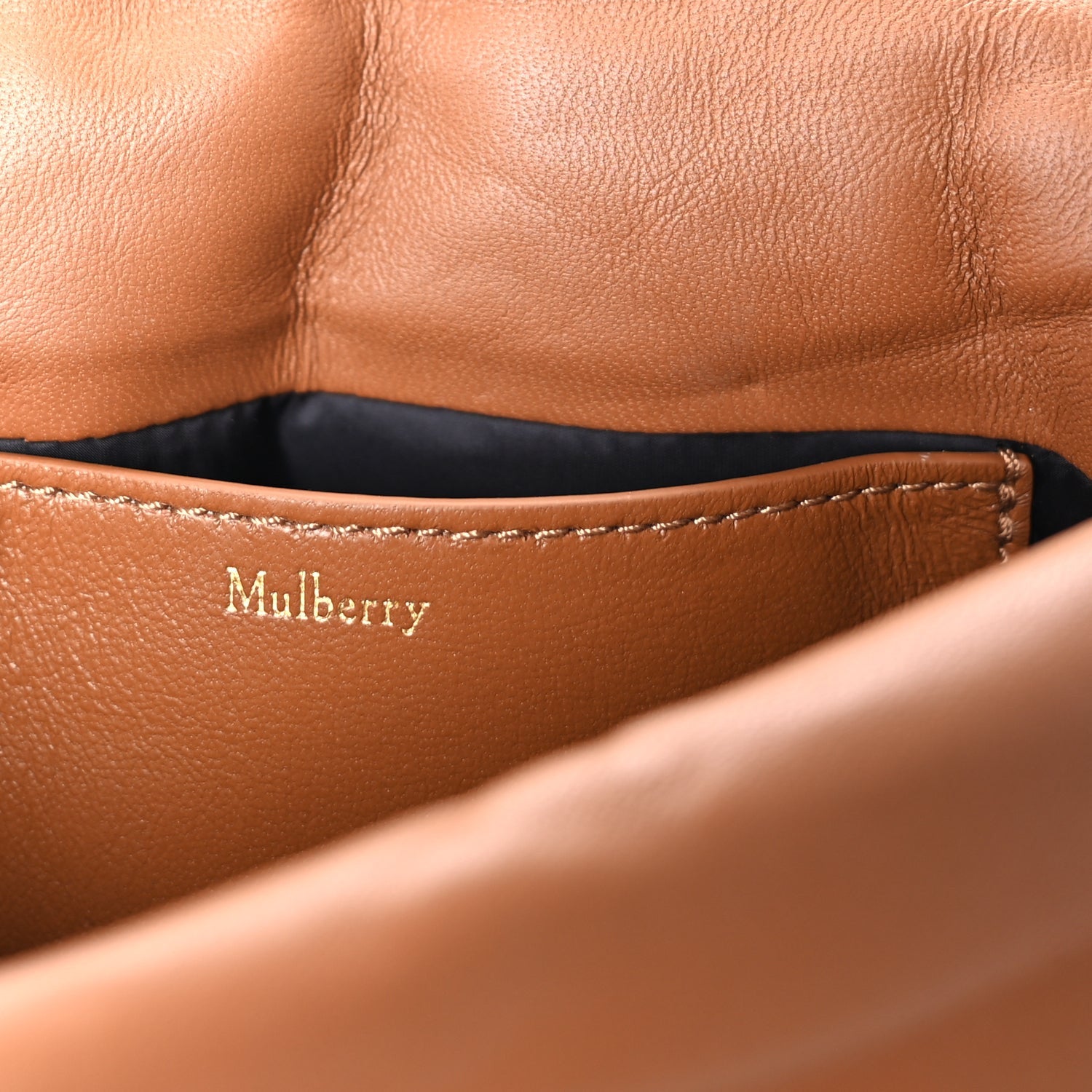 Mulberry Nappa Pillow Quilted Little Softie Bag Tobacco Brown 5 of 8