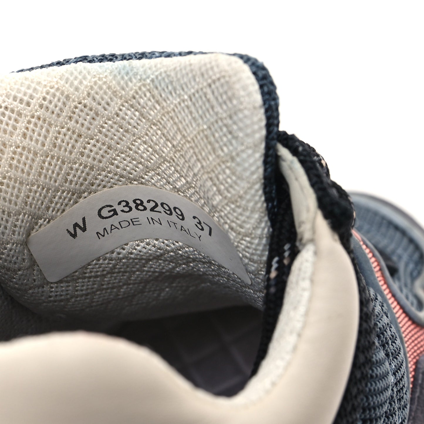 Nylon Calfskin Suede Womens CC Sneakers 37 Dark Grey Pink