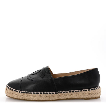 Chanel Lambskin CC Espadrilles 39 Black 1 of 7
