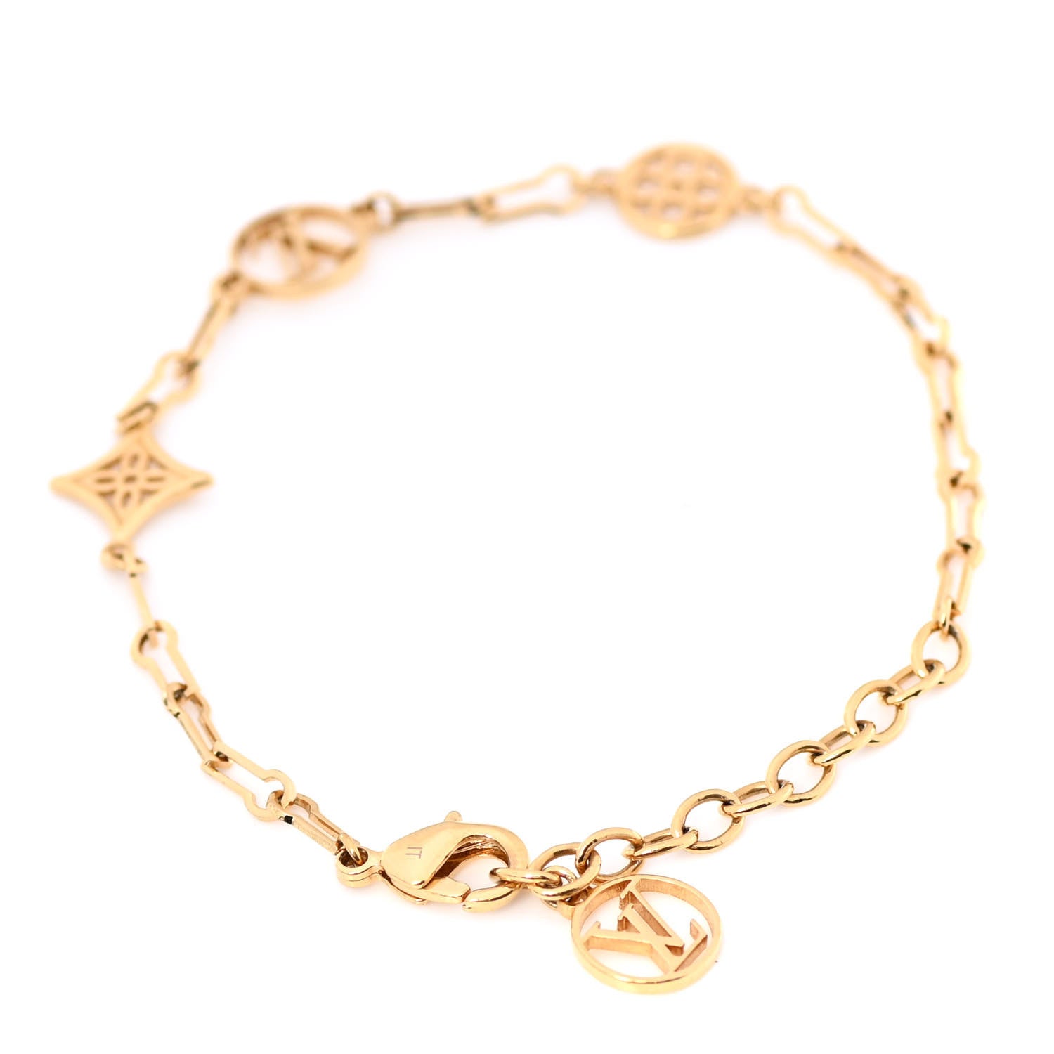 Louis Vuitton Brass Flower Full Bracelet Gold 3 of 5