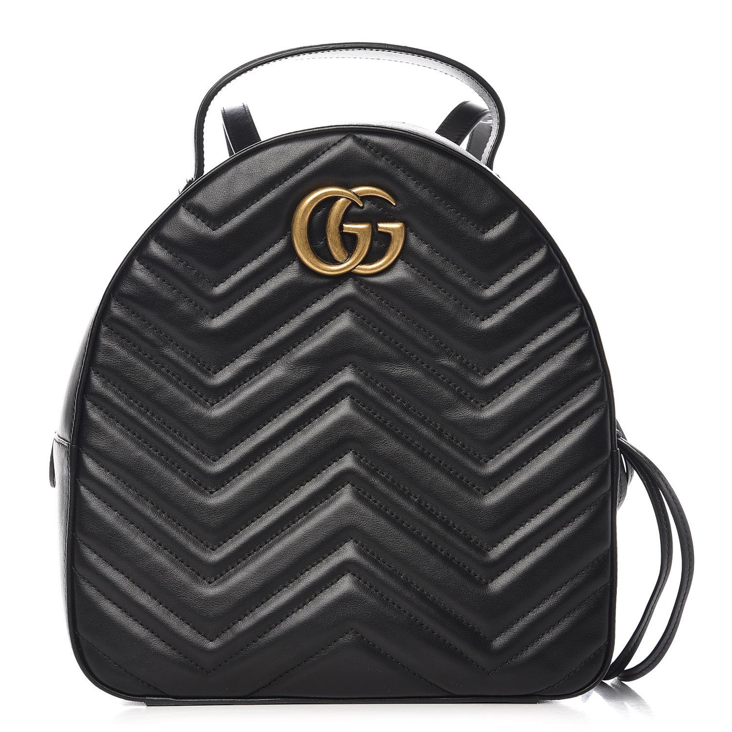 Calfskin Matelasse GG Marmont Backpack Black