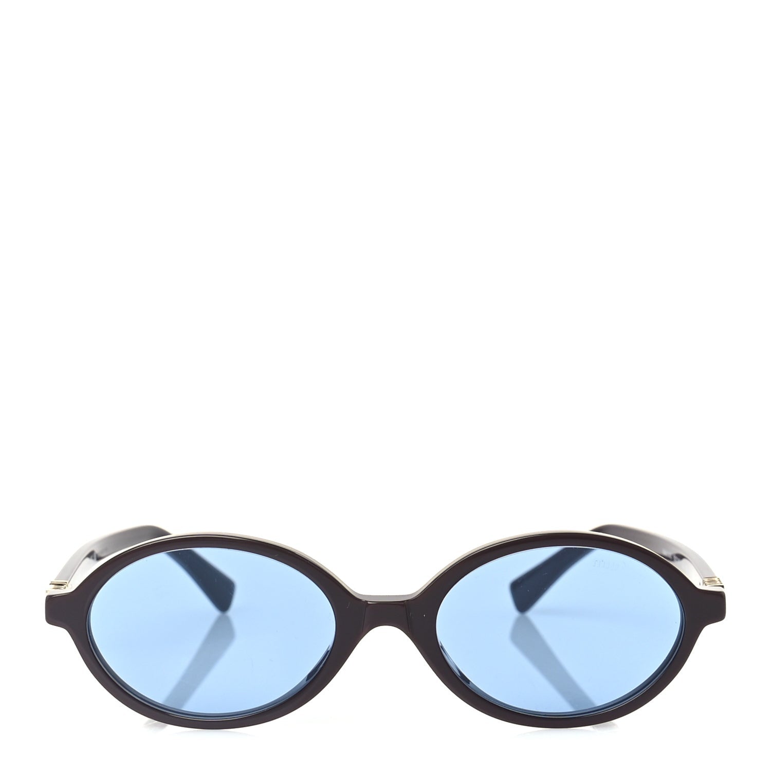 Miu Miu Acetate Oval Regard Sunglasses SMU04Z  Brown 2 of 7