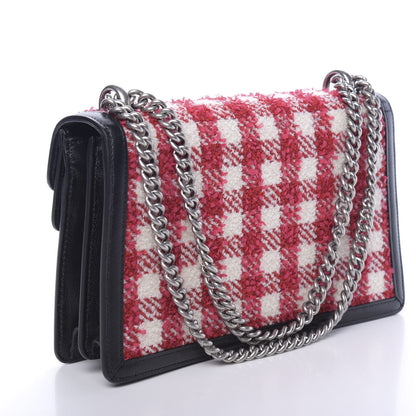 Gucci Tweed Check Small Dionysus Shoulder Bag Black Red 3 of 12
