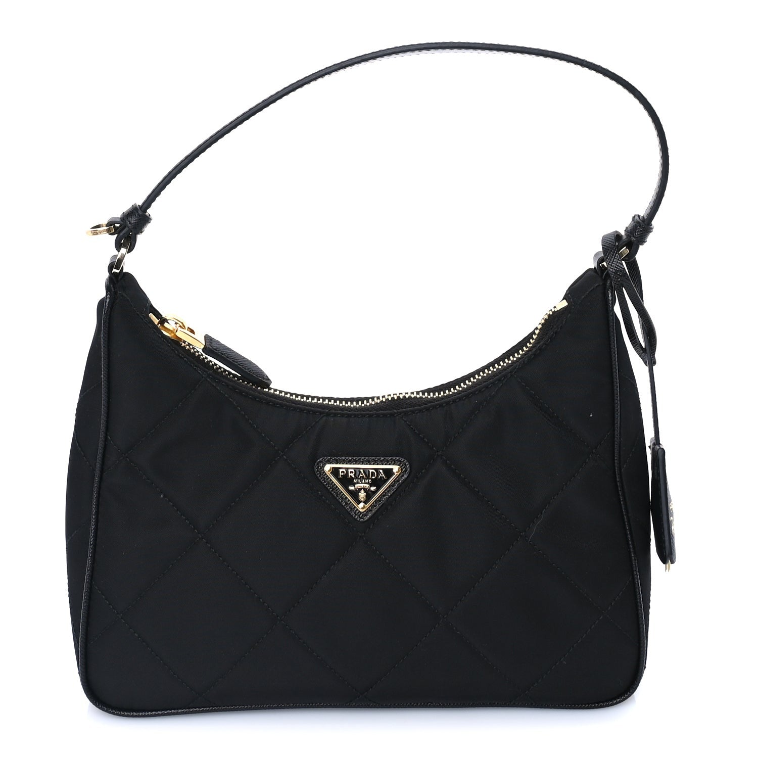 Prada Re-Nylon Saffiano Quilted Mini Re-Edition 2005 Bag Black 1 of 7