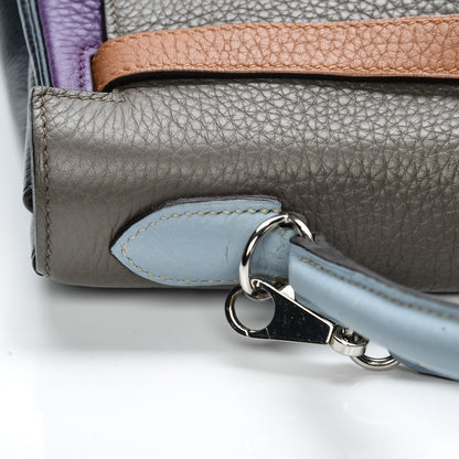 Hermes Taurillon Clemence Arlequin Kelly Retourne 32 Ultraviolet Etain 10 of 30